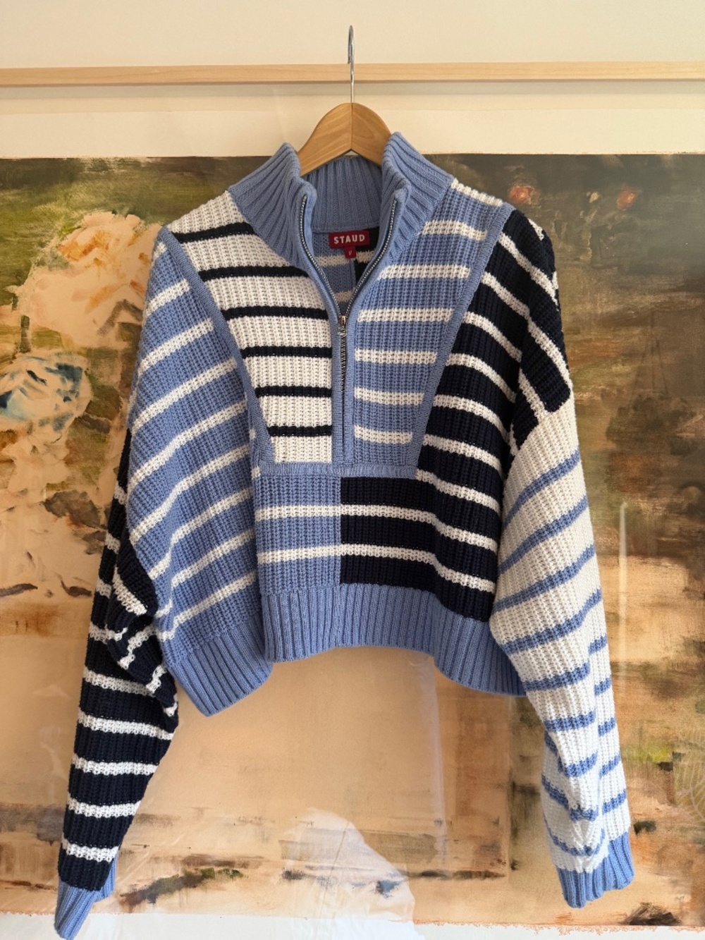 STAUD cropped Hampton sweater